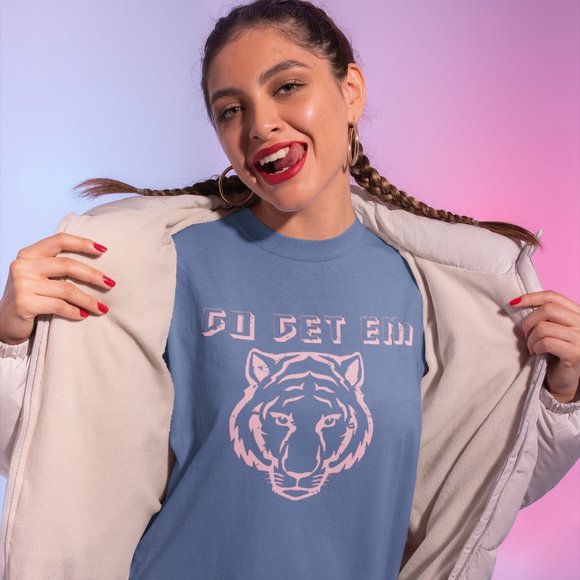 Comfort Colors Tops - The Go Get Em Tiger Distressed T-Shirt
